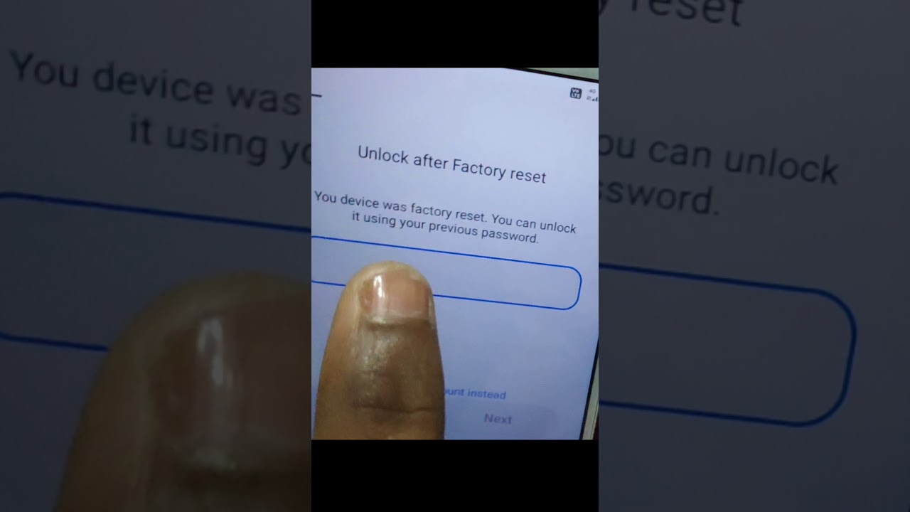 14 Unlock after factory reset