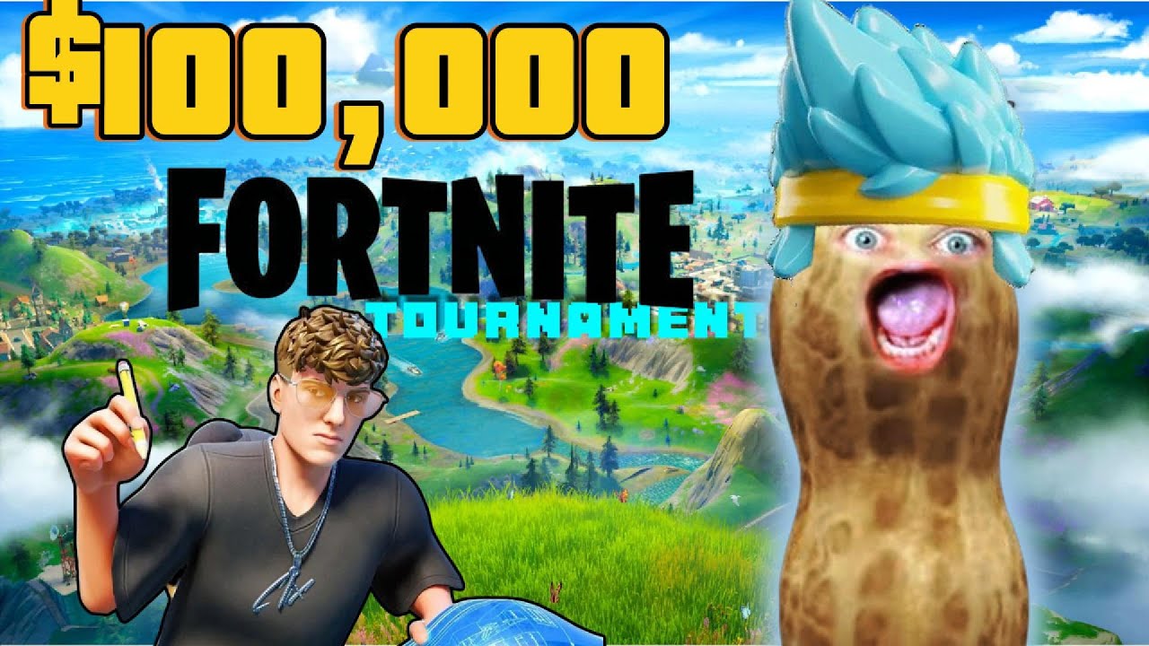 TheBurntPeanut using 110% brain power in $100,000 Fortnite Tourney w/ Clix
