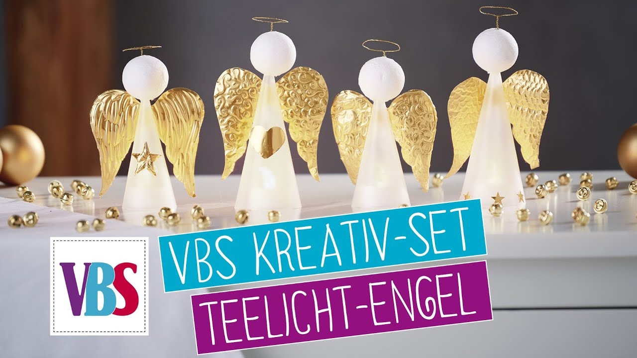 Weihnachtsdeko selber machen - VBS Kreativset Teelicht-Engel