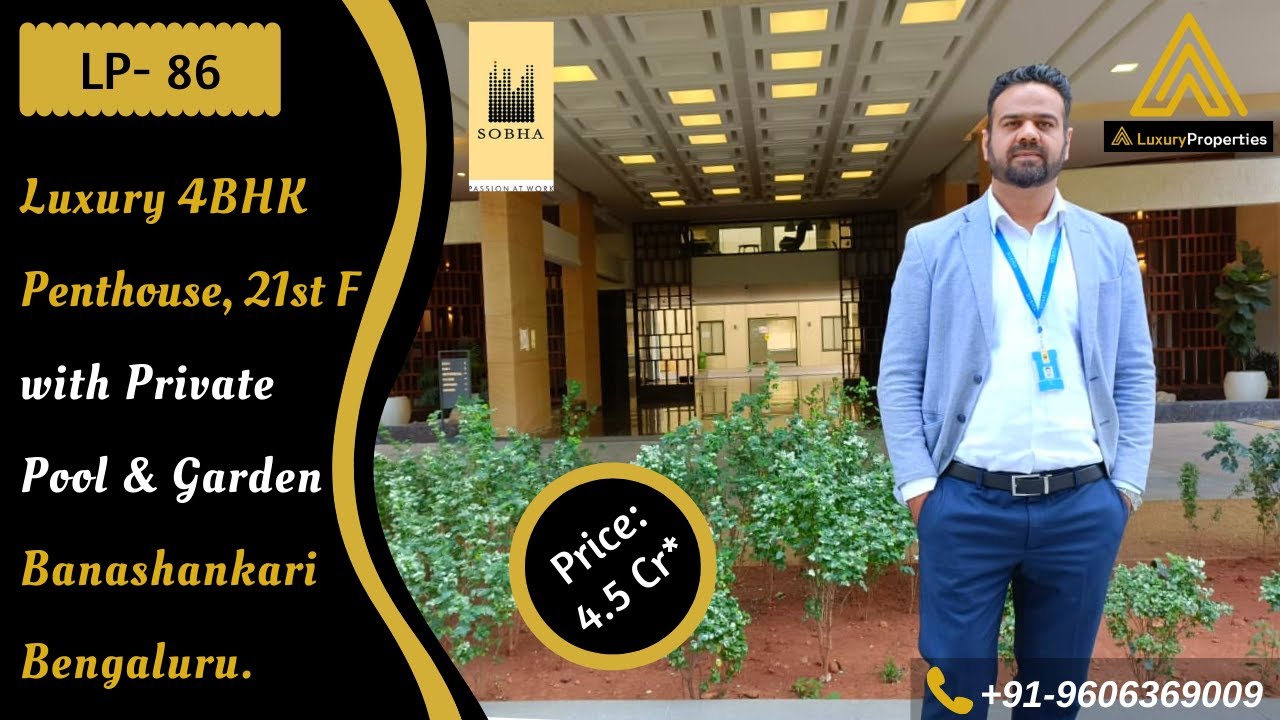 LP 86- Sobha Clovelly Luxury Duplex Penthouse with Private Pool | 21st floor | Luxury Properties
