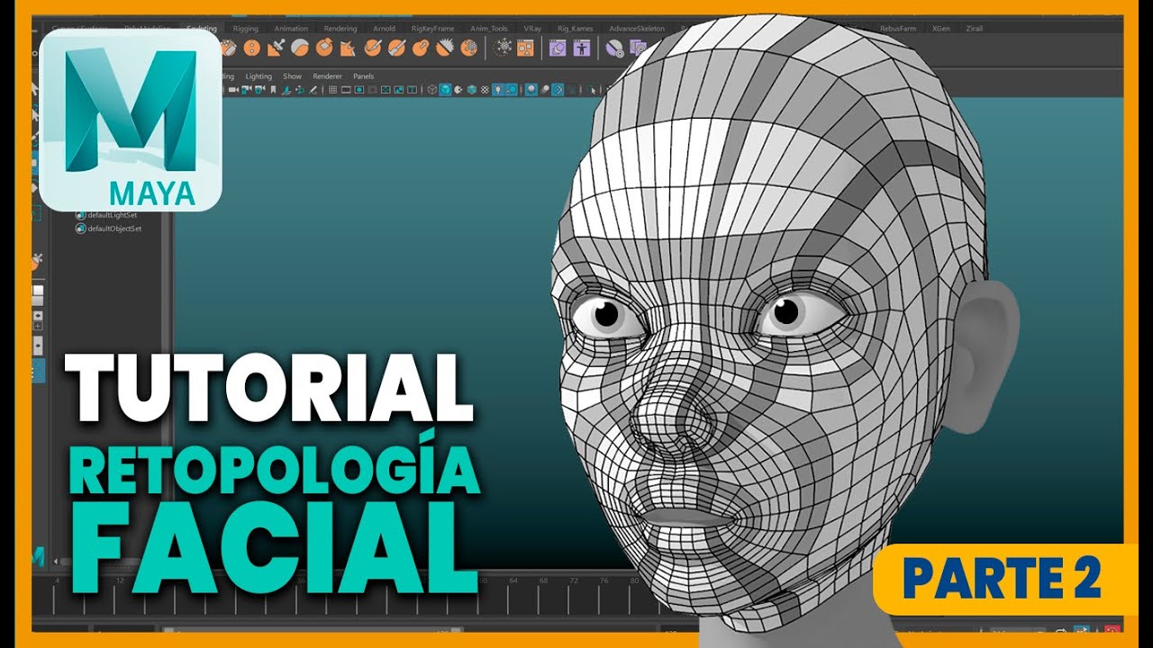 Tutorial retopología facial en Maya para animación / Facial retopology Parte 2 🧑‍🚀