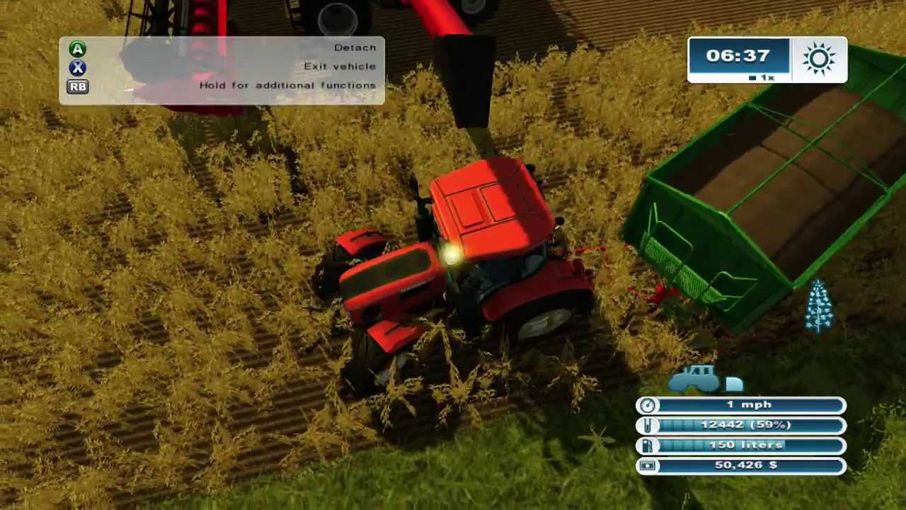 farming simulator 2013 xbox 360 lets play ep.9 fast harvesting
