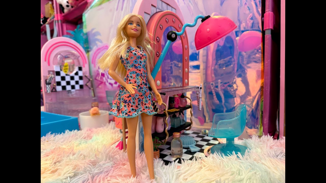 🎀 Barbie Hair Salon Play 💇‍♀️ | Dollhouse Roleplay for Kids