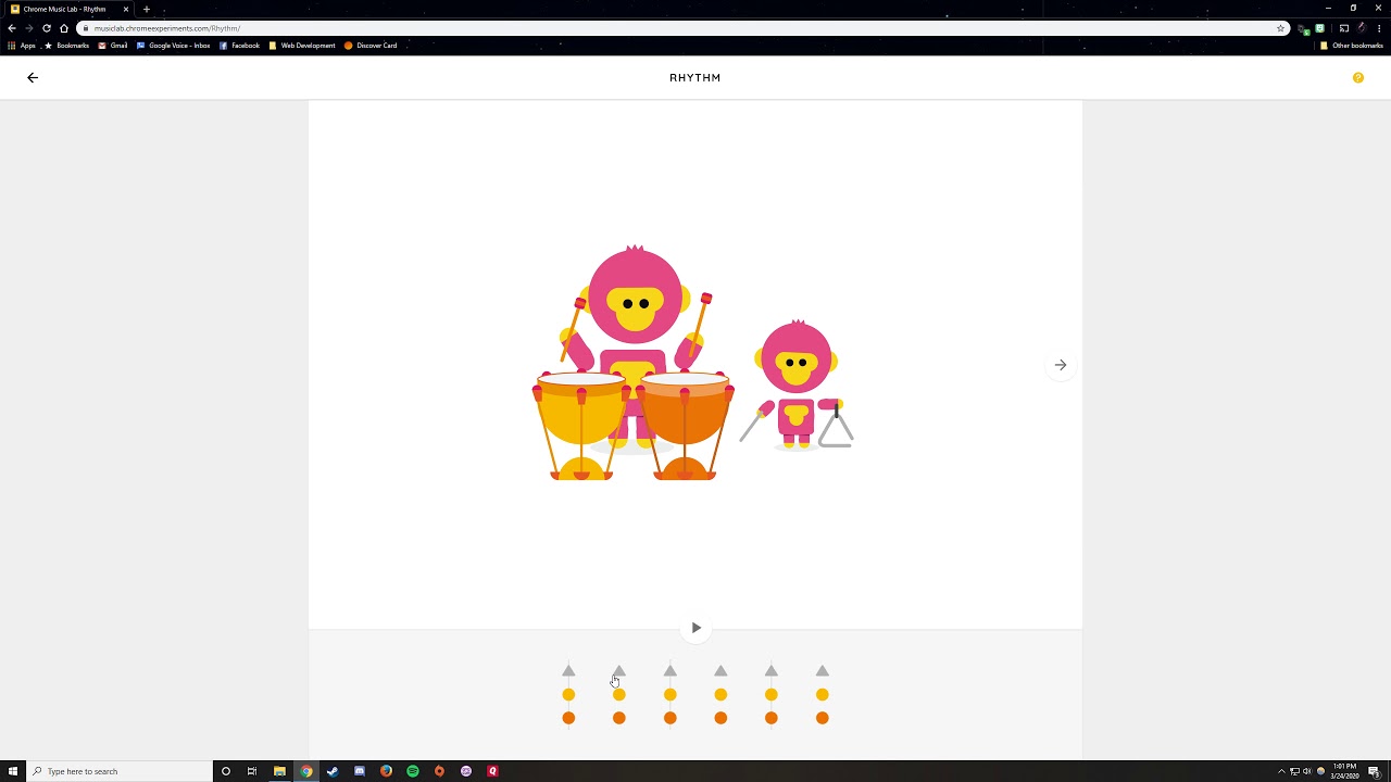 Google Chrome Music Lab Rhythm