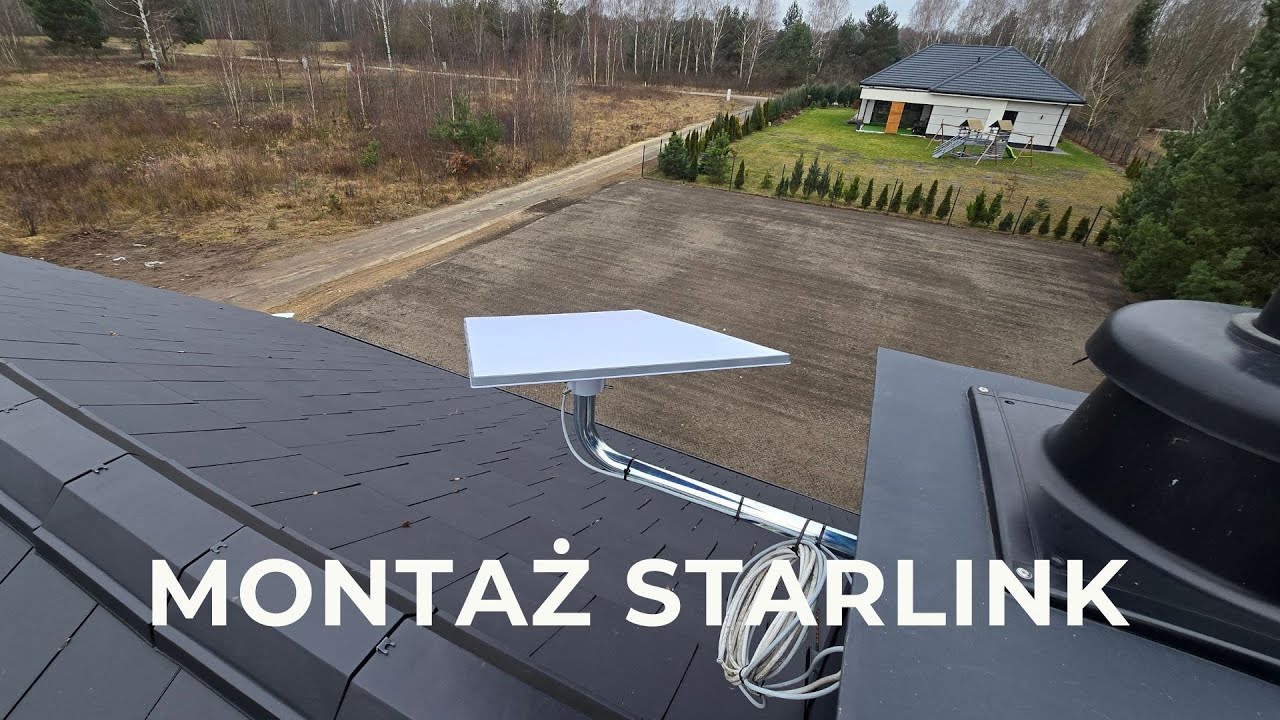 Montaż Starlink na dachu - realna instalacja w terenie (Wiskitki) Powiat Żyrardowski Mazowieckie