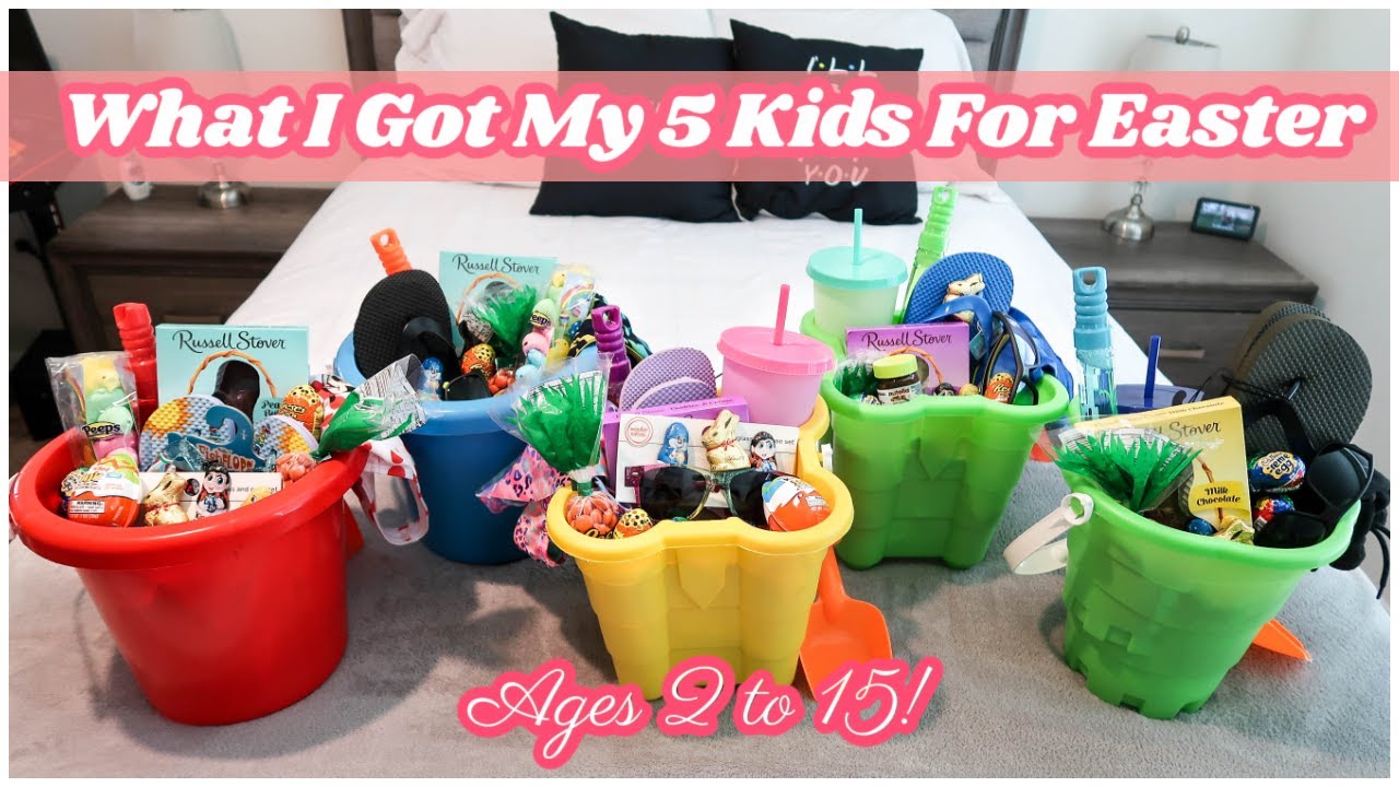WHAT'S IN MY KIDS EASTER BASKETS 2021 | EASTER IDEAS FOR AGES 2-15