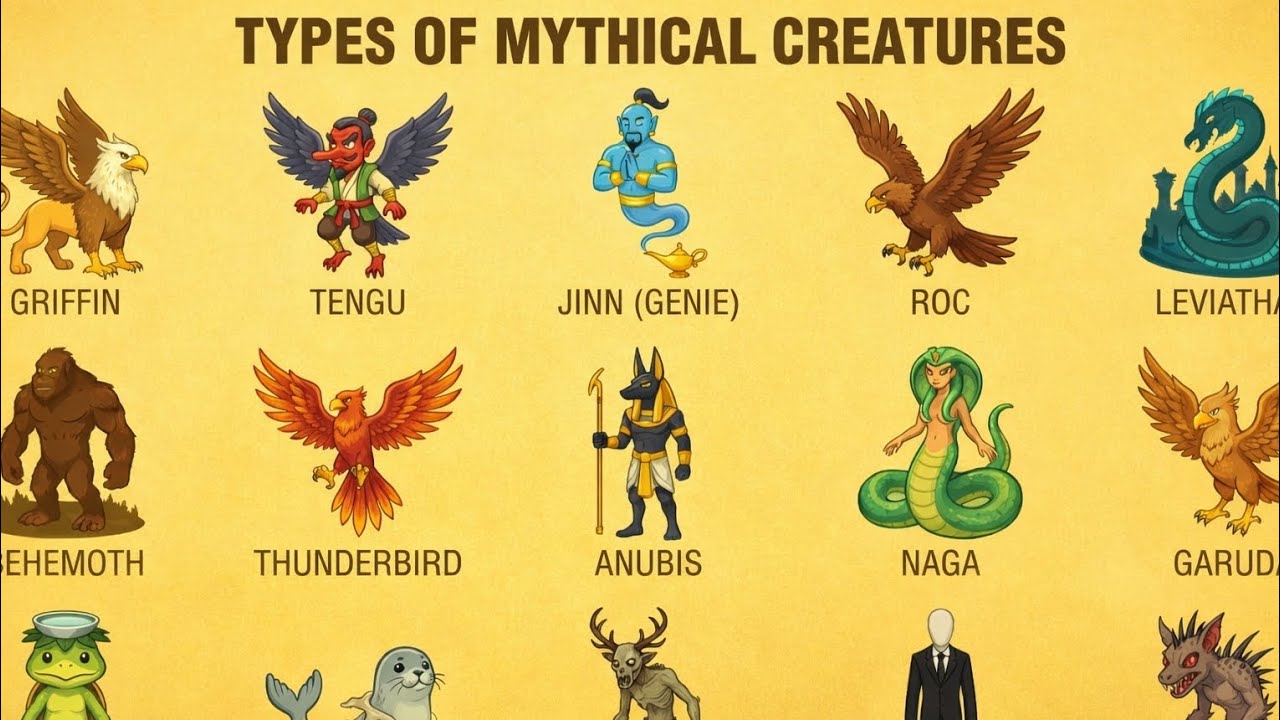 15 Types of Mythical Creatures Explained | Realistic Documentary Style | Legendary Beasts in 8K