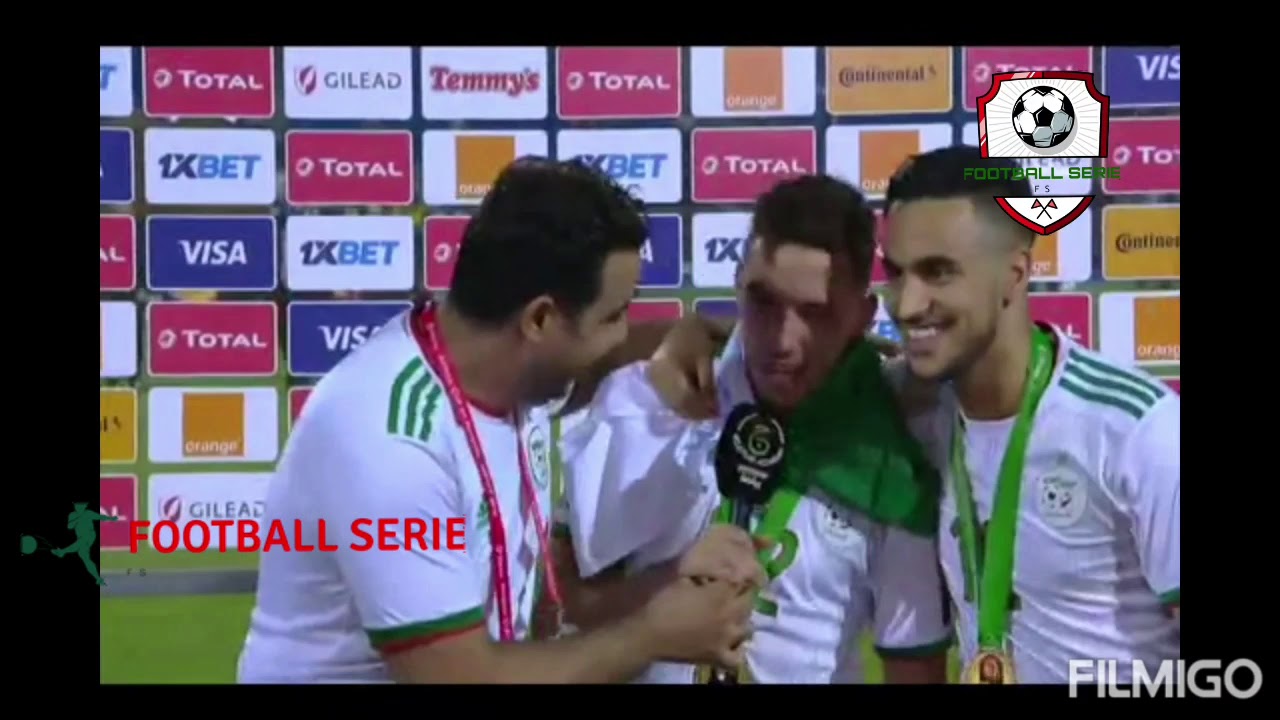 CAN 2019 Finale : Interview des joueurs en francais et en arabe après match Algérie - Sénégal