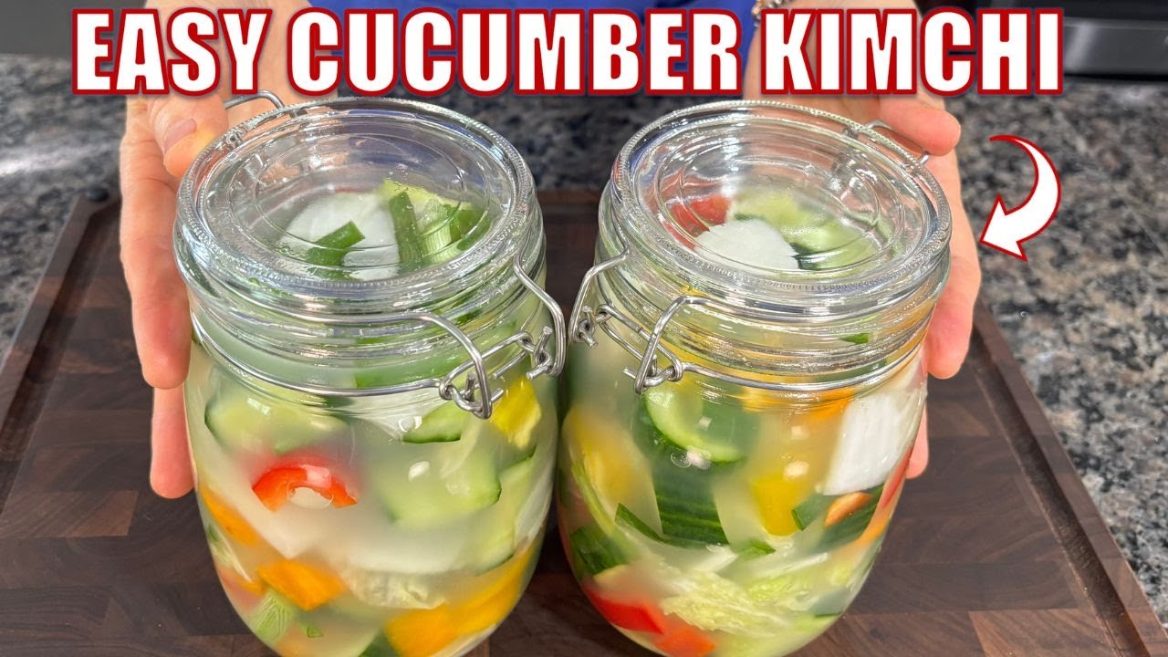 Non-Spicy Korean Cucumber Kimchi Anyone Can Make!