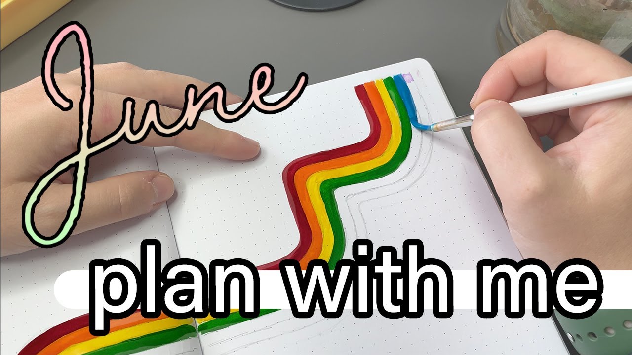 2023 JUNE BULLET JOURNAL SETUP - Rainbows Everywhere!