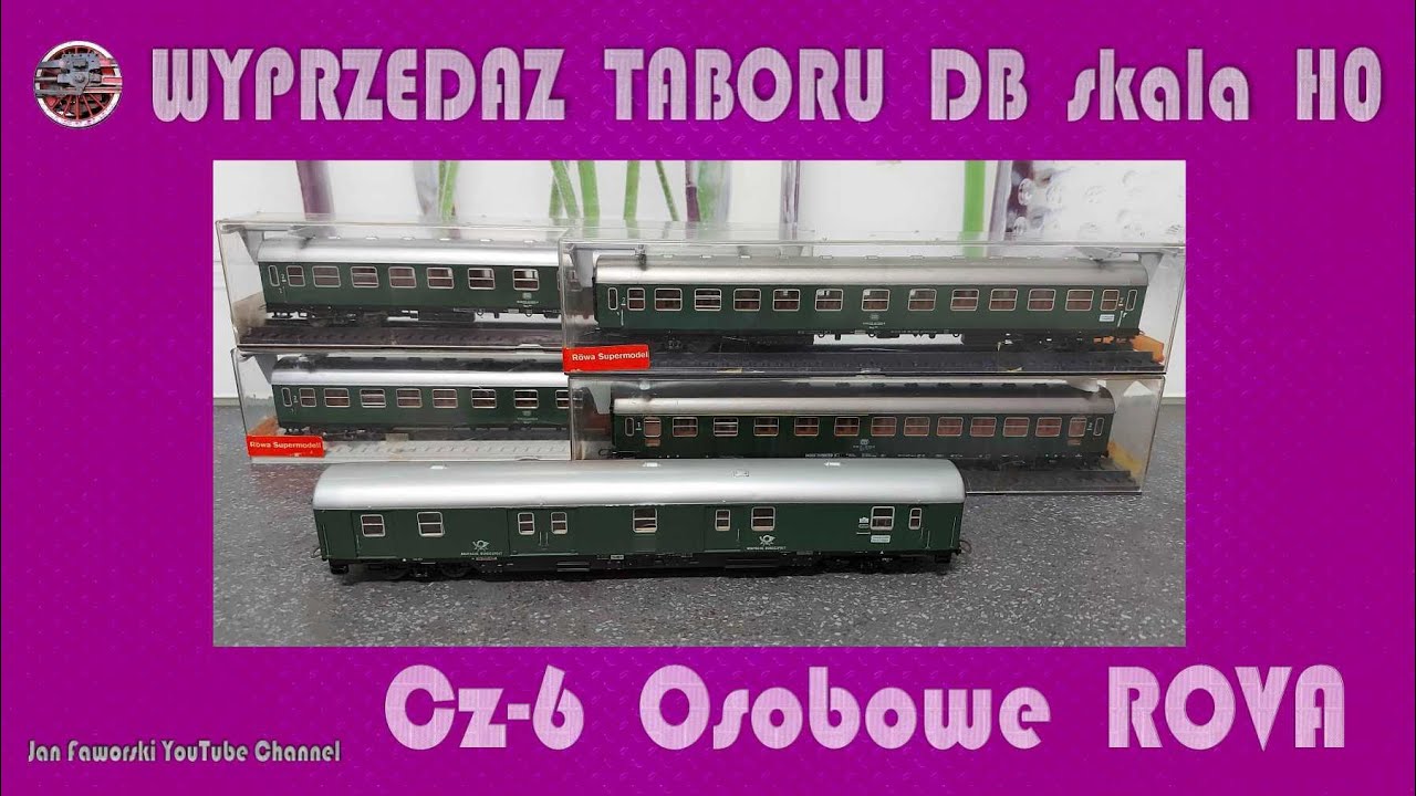 Wyprzedaż 5xwagony osobowe DB firmy ROWA