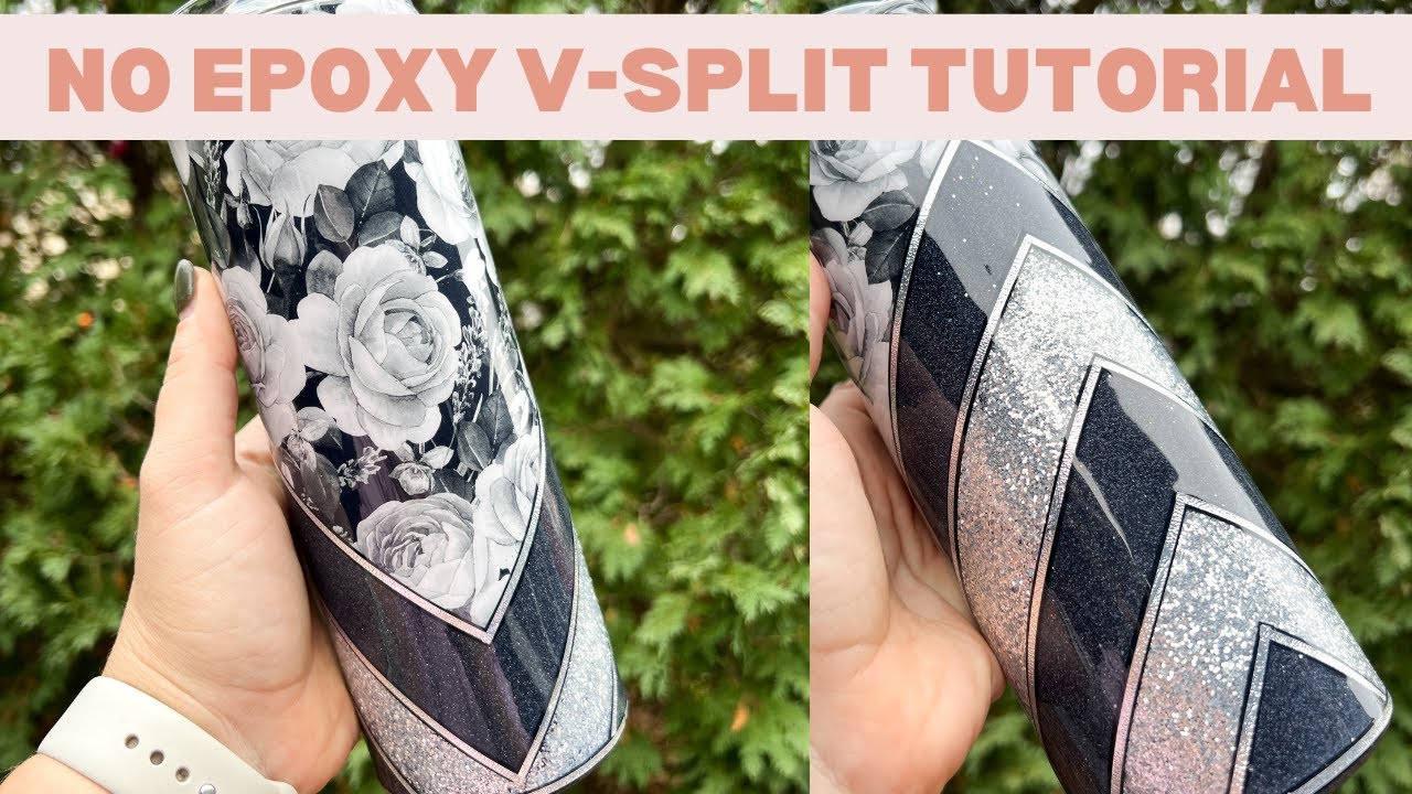 V Split Tumbler Tutorial with Patterned Vinyl