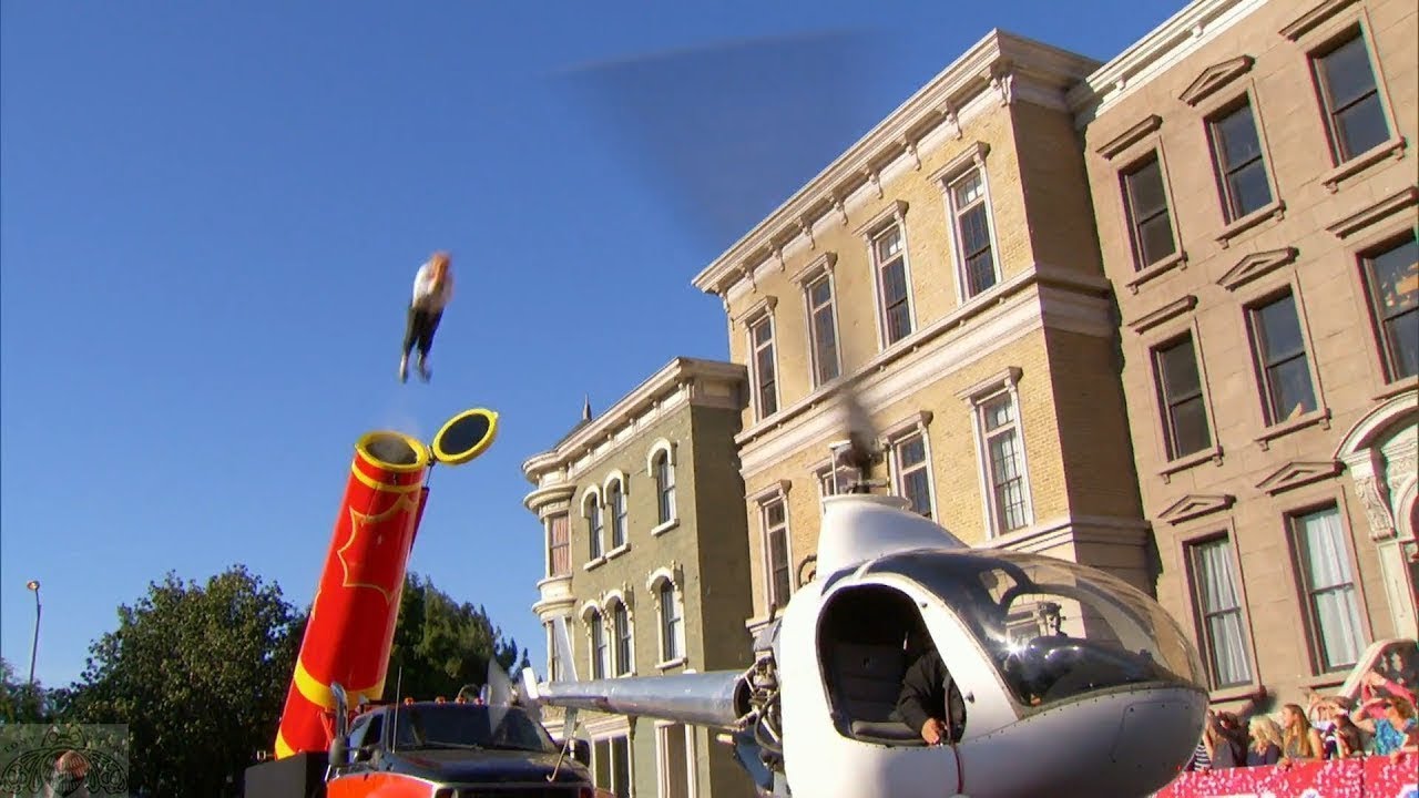 America's Got Talent  Bello Nock Flies Over a Helicopter Performance