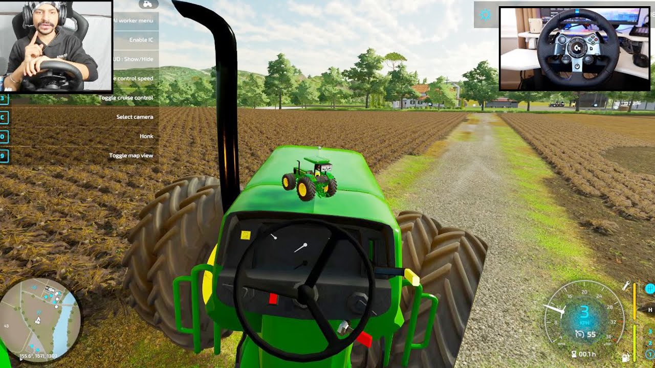 JOHN DEERE 4x4 против полного привода TRALLI | LOGITEC WHEEL G923 FS 22 x BrarTV
