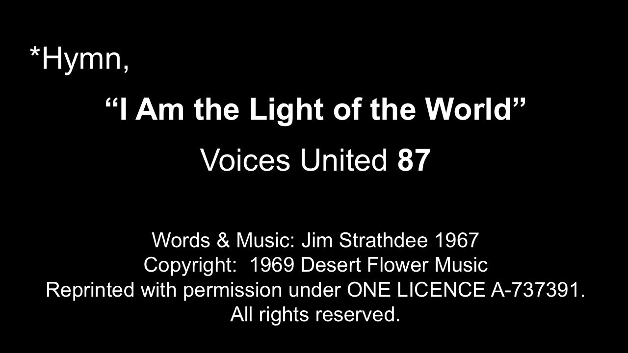 I Am the Light of the World | Voices United 87