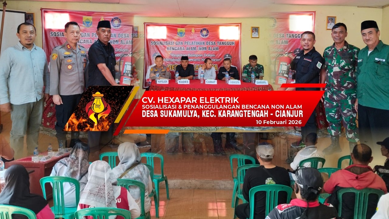 SOSIALISASI & PENANGGULANGAN BENCANAN KEBAKARAN DI DESA SUKAMULYA KEC. CUGENANG KAB. CIANJUR