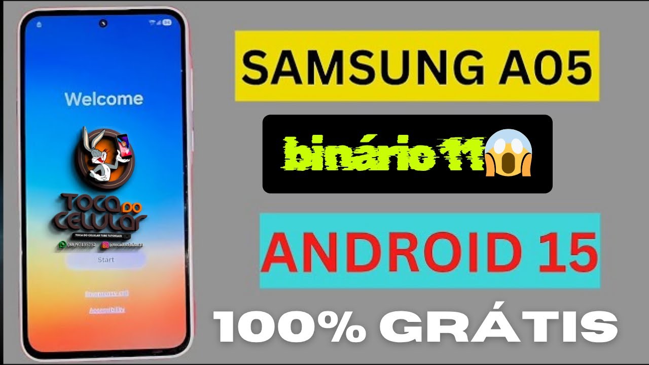Como Desbloquear A05 Android 15 Binário 11 Samsung Frp 