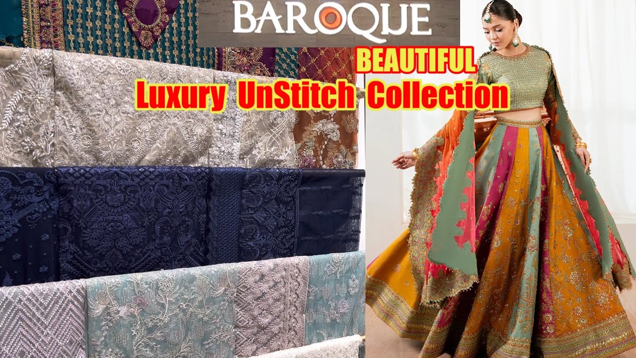 Baroque luxury unstitch Collection || Formal clothing ||  #weddingdress  #partywear #vacollections