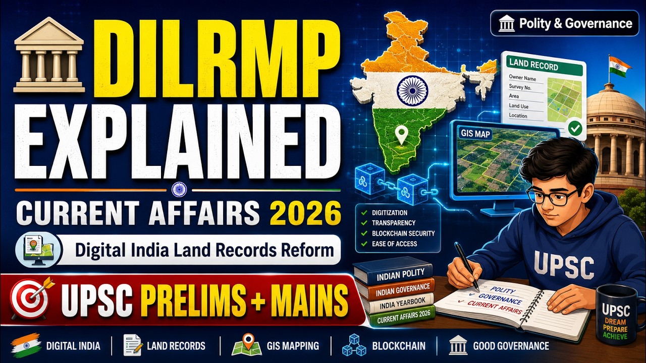 🏛️ DILRMP Explained | Digital India Land Records Modernization Programme | Current Affairs 2026 UPSC
