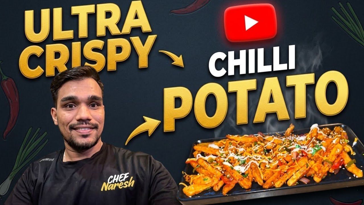 Best Crispy Chilli Potato Recipe | बाज़ार जैसे क्रिस्पी चिली पोटैटो घर पर बनाएँ 🍟🔥 #ChilliPotato