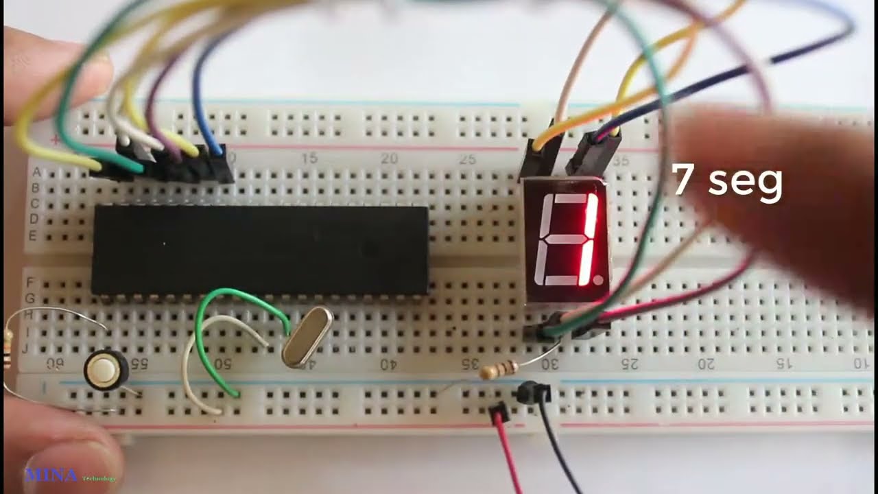 7 segment display interfacing with microcontroller use Mikro C compiler Part 9
