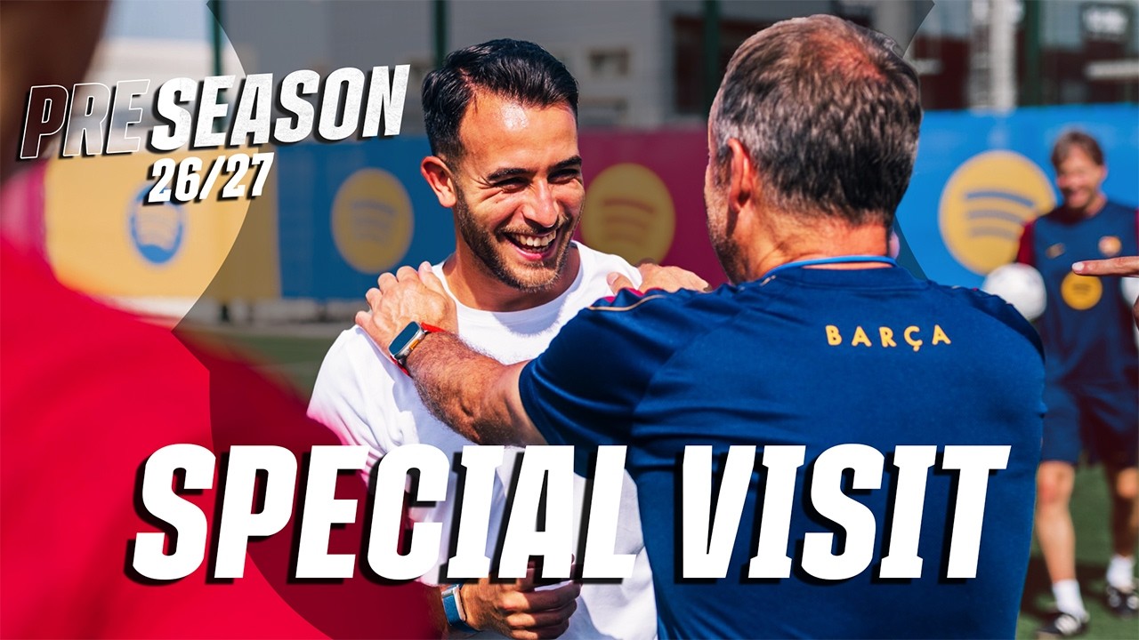 TRAINING SESSION with a WORLD CHAMPION visit | FC Barcelona 🔵🔴