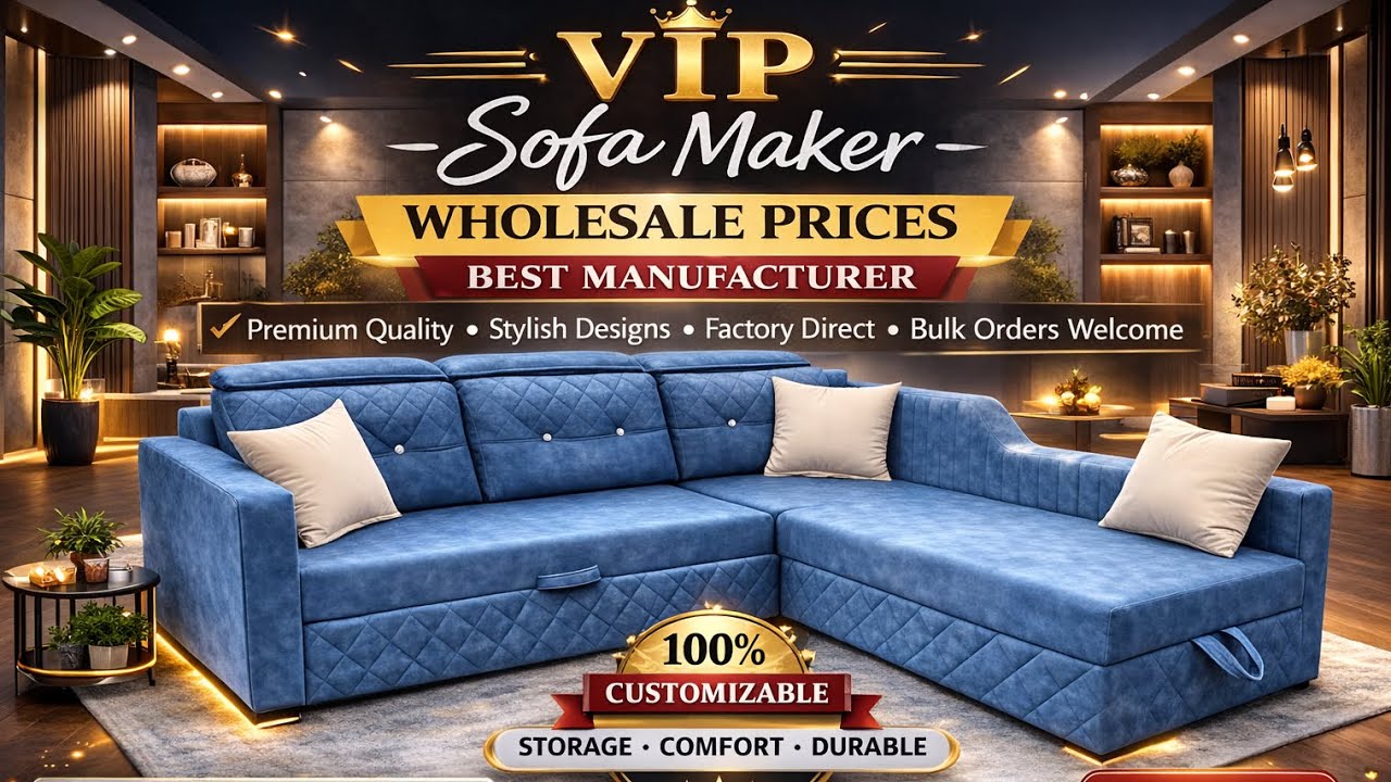VIP Sofa Maker | Luxury Sofa Set at Wholesale Price Premium Quality Sofa Come Bed | Factory Direct