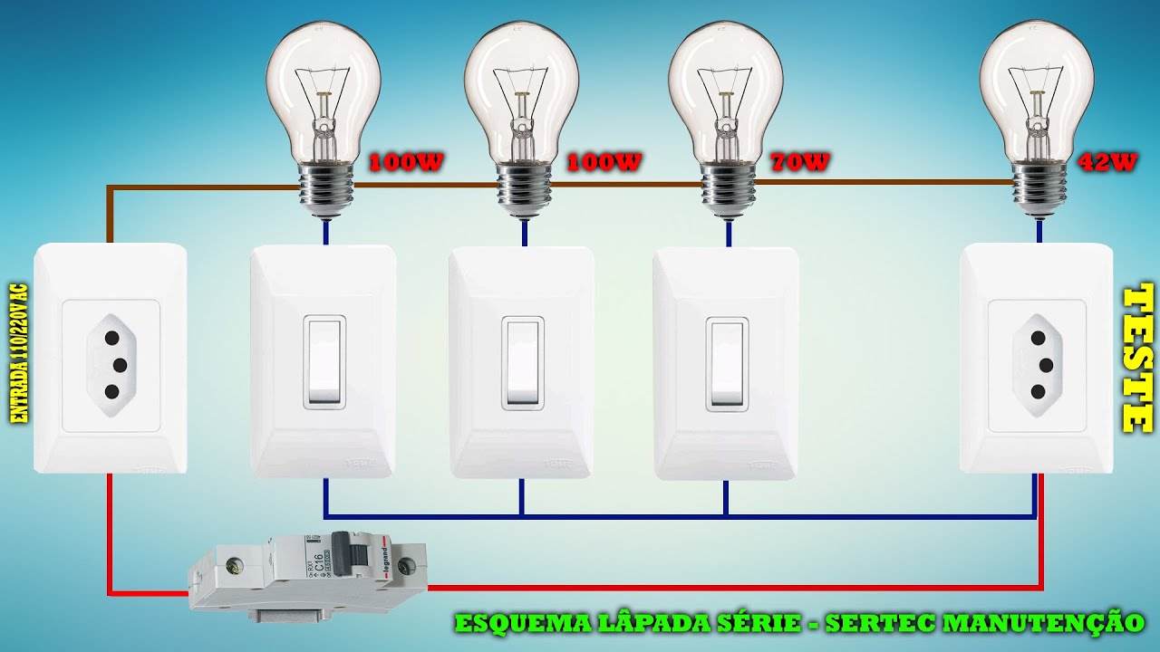 LÂMPADA SÉRIE DE TESTES PARA BANCADA DE ELETRÔNICA