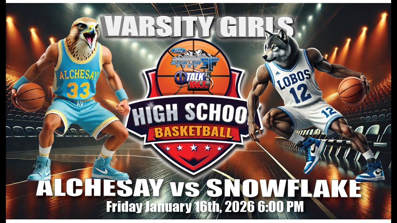 ALCHESAY FALCONS vs SNOWFLAKE LOBOS Girls High School Basketball Full Game
