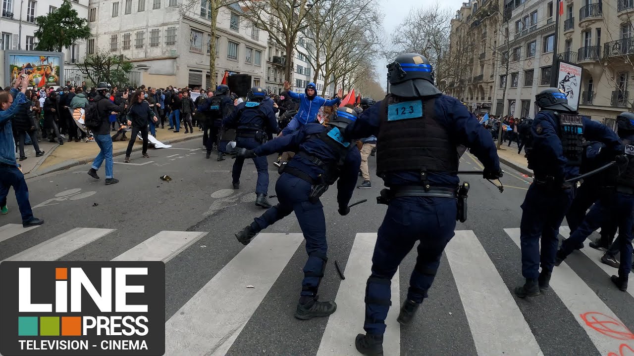 Marche contre le racisme. Incidents antifas/police / Paris - France 22 mars 2025