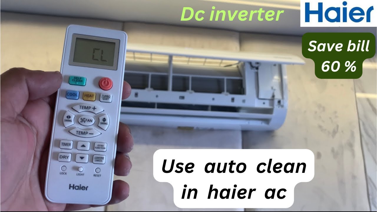 How to use AUTO CLEAN Feature in Haier dc inverter ac || selp cleaning in haier ac urdu Hindi