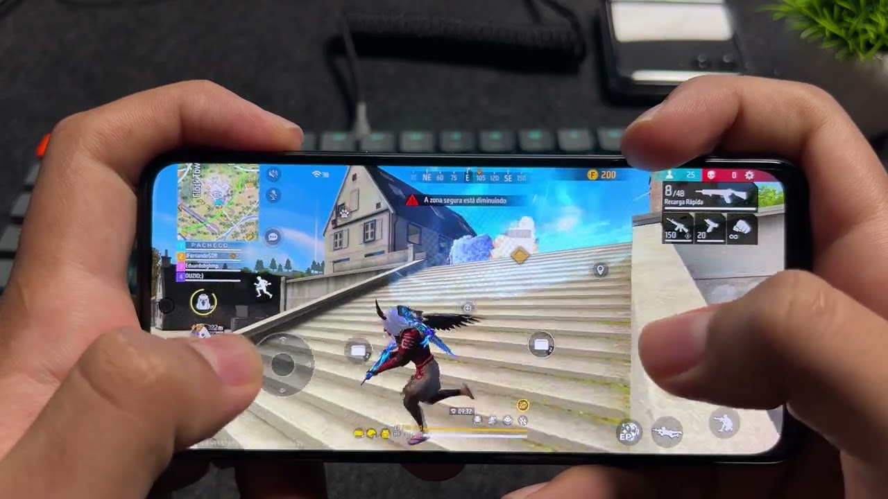 REDMI NOTE 12S FREE FIRE RANQUEADA SQUAD em 90HZ | Hélio G96