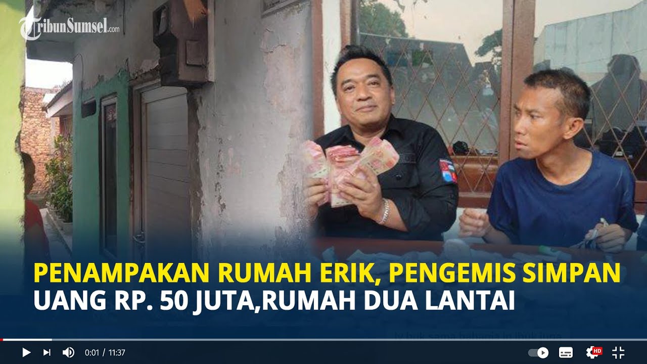 Penampakan Rumah Erik Pengemis Simpan Uang Rp 50 Juta, Rumah Dua Lantai Berdua dengan Adik