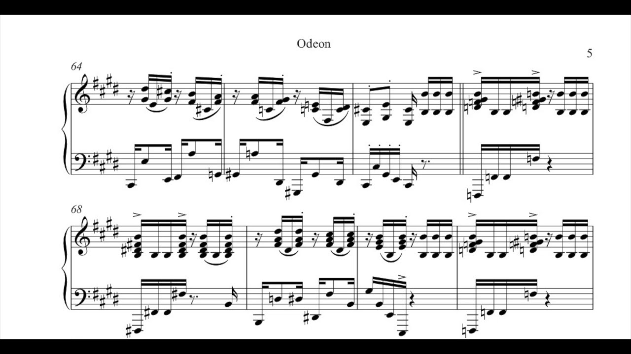 ODEON (Ernesto Nazareth, arr. Hercules Gomes) |VIDEO PARTITURA|