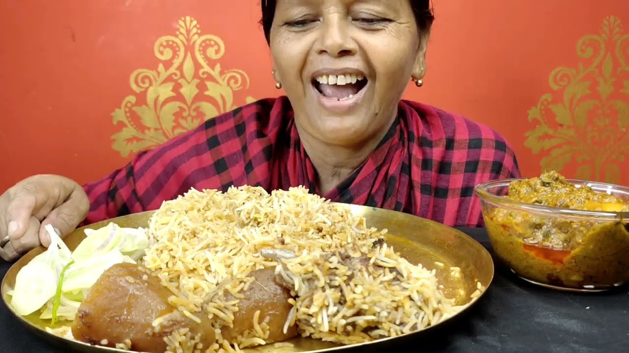 EATING MUTTON BIRIYANI AND SPICY 🔥🔥 CHICKEN KOSHA BIGBITES।।