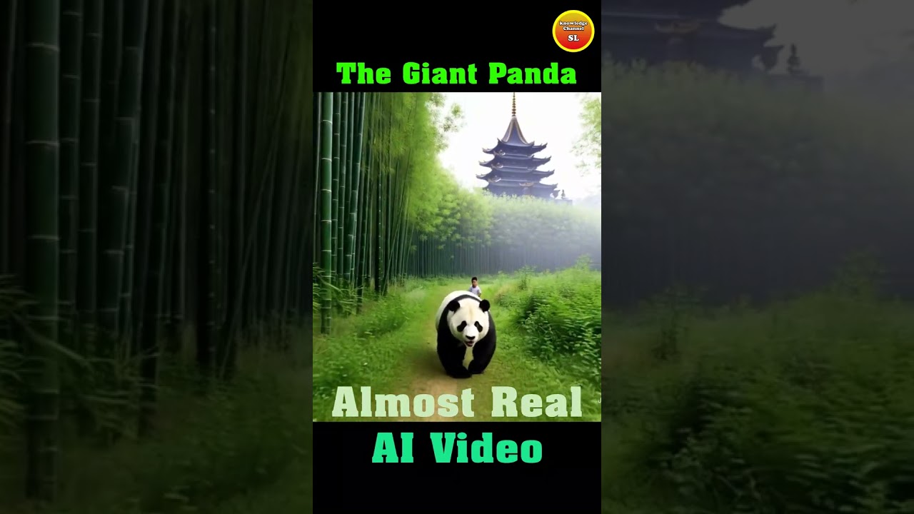 The Giant Panda 🐼 🐼  | #aivideo #animals #wildanimals #wildlifevideos #panda
