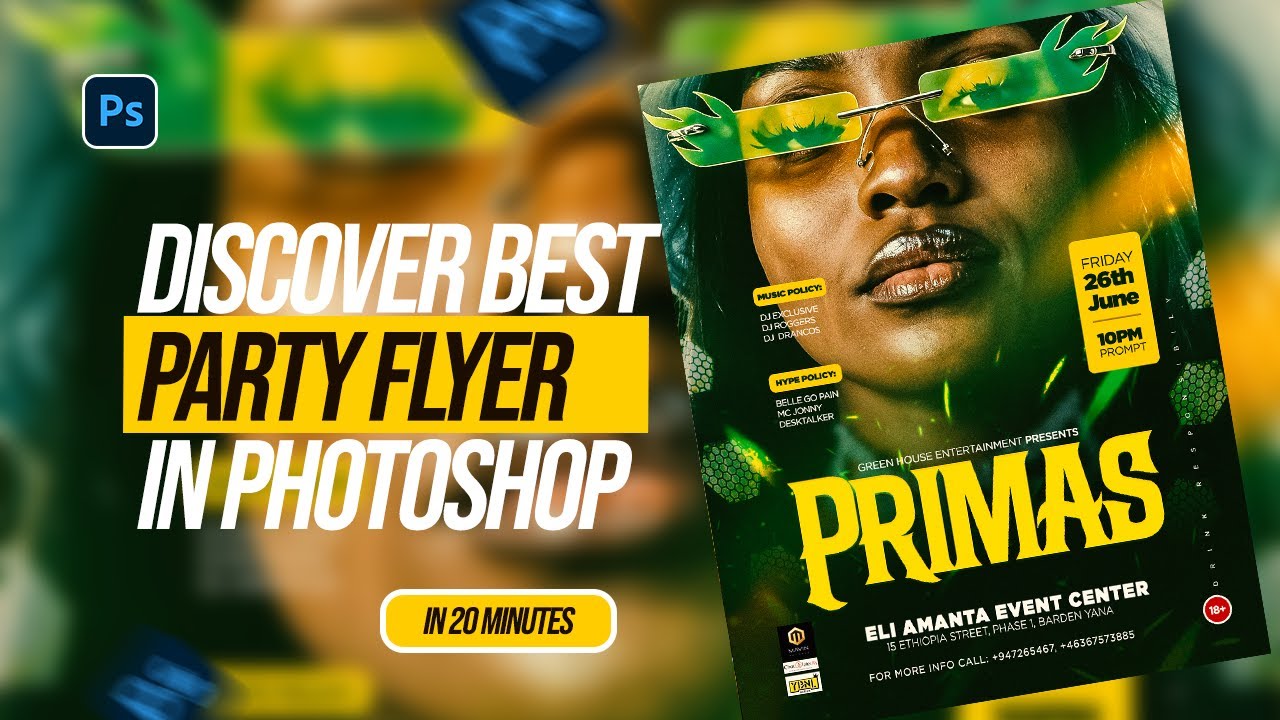 Discover Best Party Flyer In Photoshop - Photoshop Tutorial