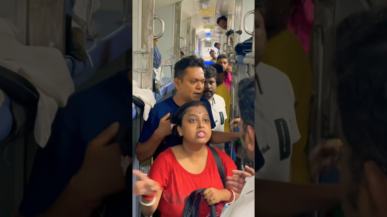 Fight in train for seat in AC 3 tier coach | Indian Railways #train #shorts
