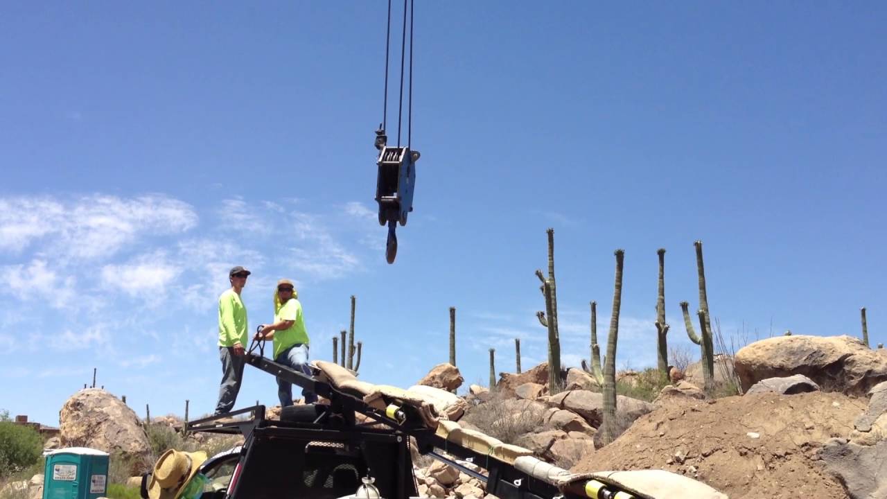Relocating Saguaro Cactus at Stone Canyon