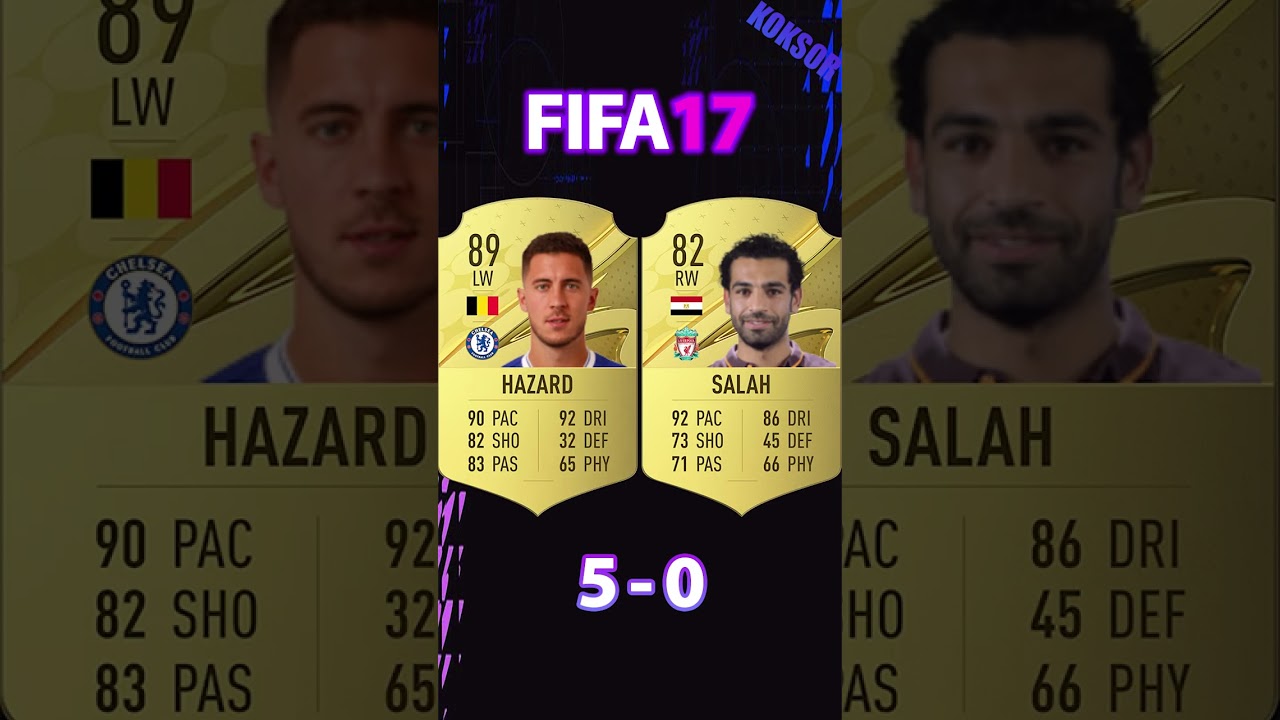 HAZARD VS SALAH FIFA COMPARISON #shorts #football #fifa10 #fifa23