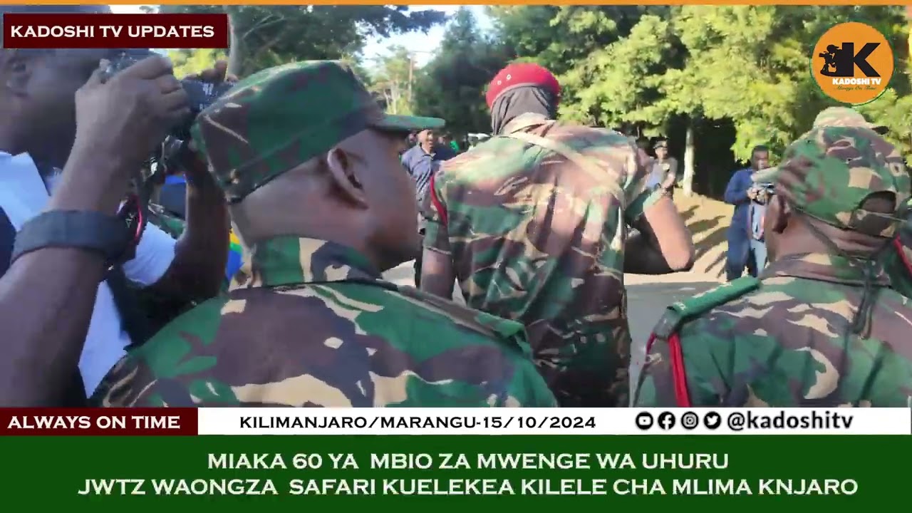 JWTZ  WAONGOZA SAFARI YA KUPELEKA MWENGE WA UHURU KILELE CHA MLIMA KILIMANJARO