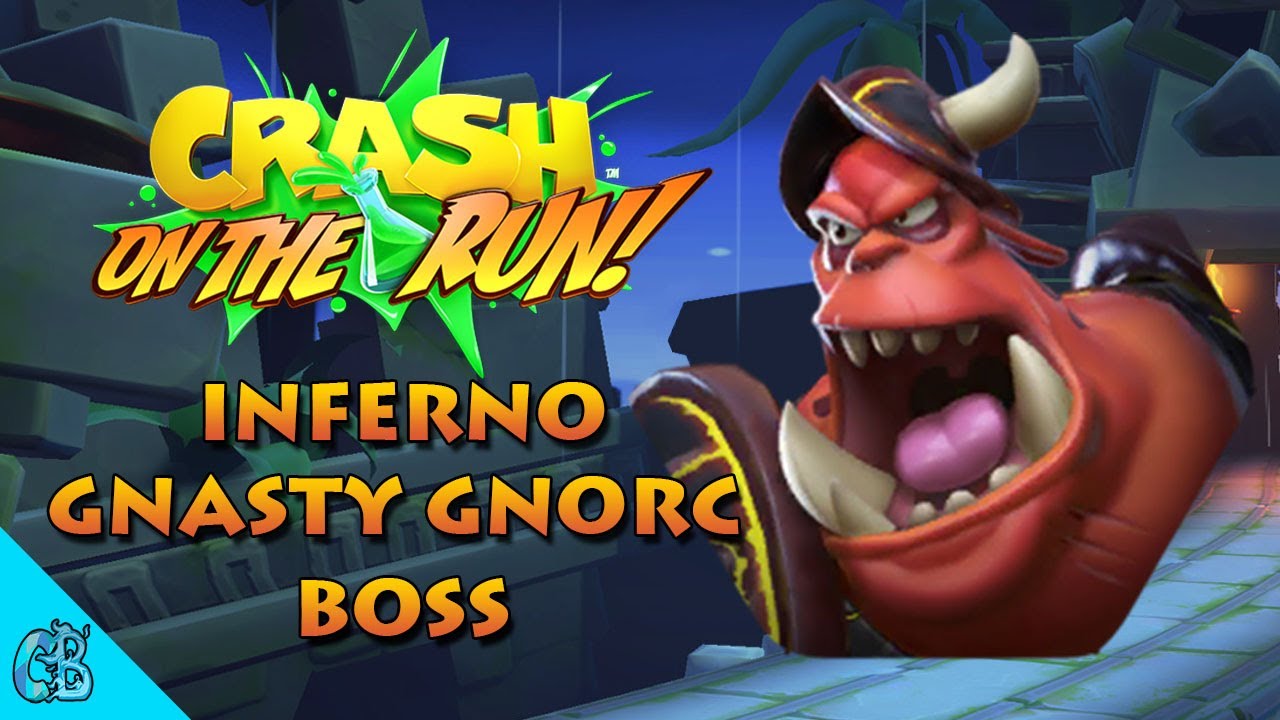 Crash Bandicoot: On The Run - Inferno Gnasty Gnorc Boss