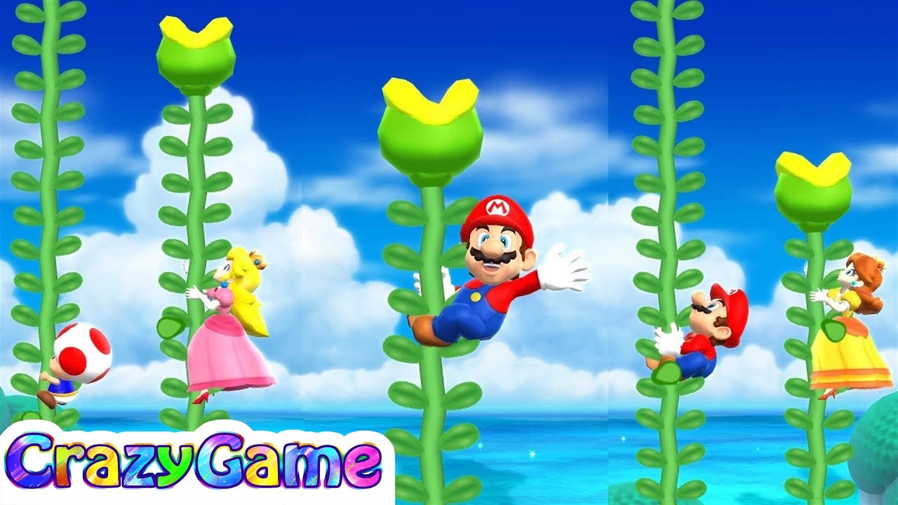 Mario Party 9 Step It Up - Toad vs Peach vs Mario vs Daisy Gameplay (Master CPU)