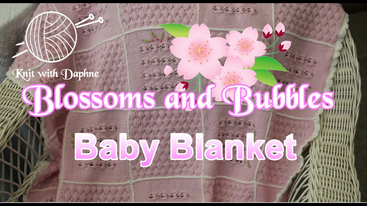 Baby Blanket - Blossoms and Bubbles