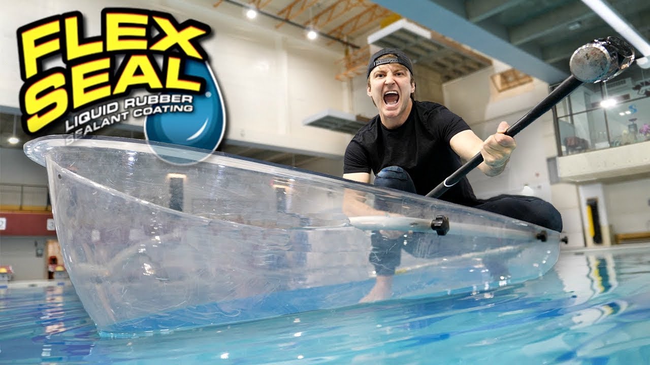 Я СДЕЛАЛ ВСЮ ЛОДКУ С ПОМОЩЬЮ ПРОЗРАЧНОЙ ЛЕНТЫ FLEX TAPE CLEAR!! (ТЕСТИРОВАНИЕ ПРОЗРАЧНОЙ ЛЕНТЫ FL...