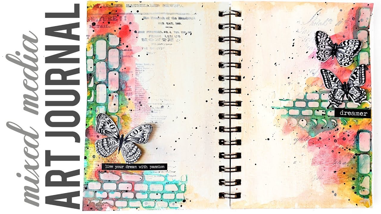 Mixed Media Art Journal With Derwent Inktense Blocks