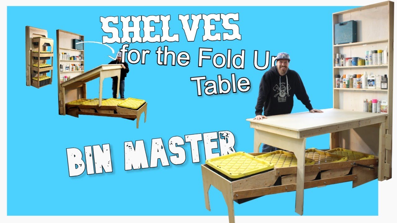 Building Shelves for My Foldaway WorkBench - Drop Down Workbench Storage