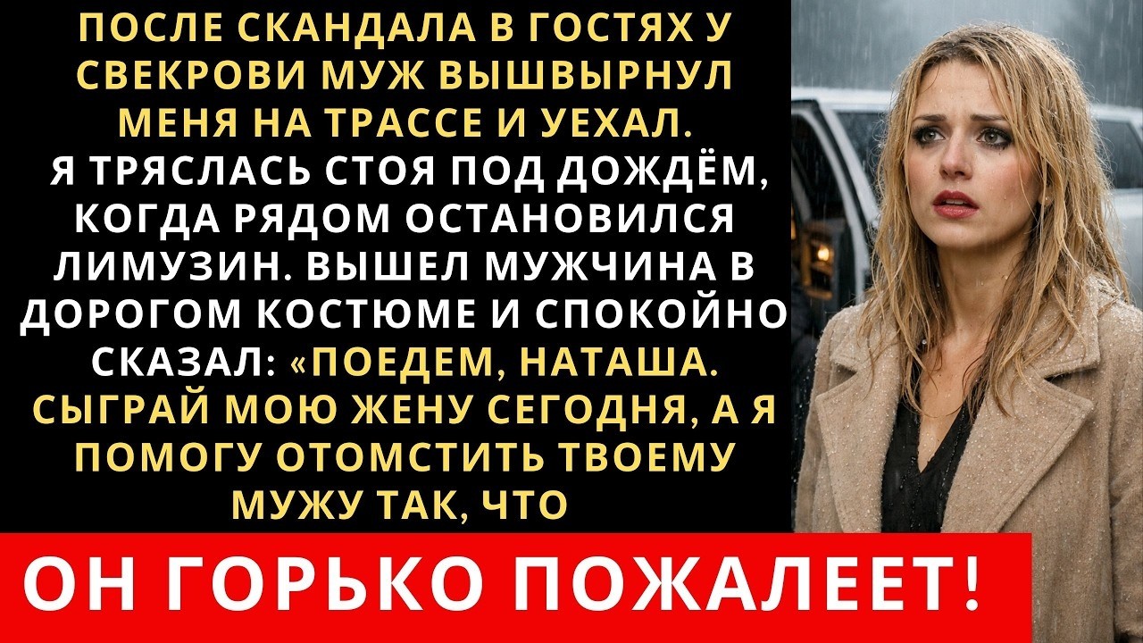 После скандала в доме свекрови при гостях муж высадил меня на трассе… а дальше что случилось?