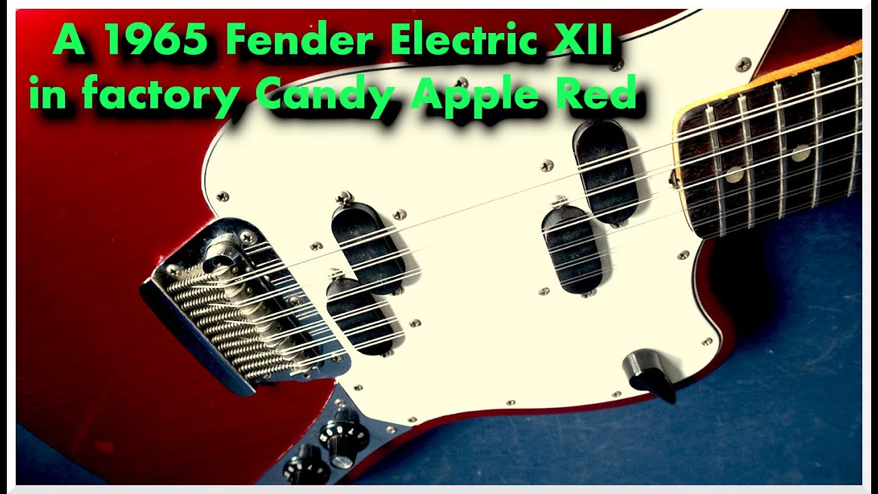 A 1965 Fender Electric XII in factory Candy Apple Red