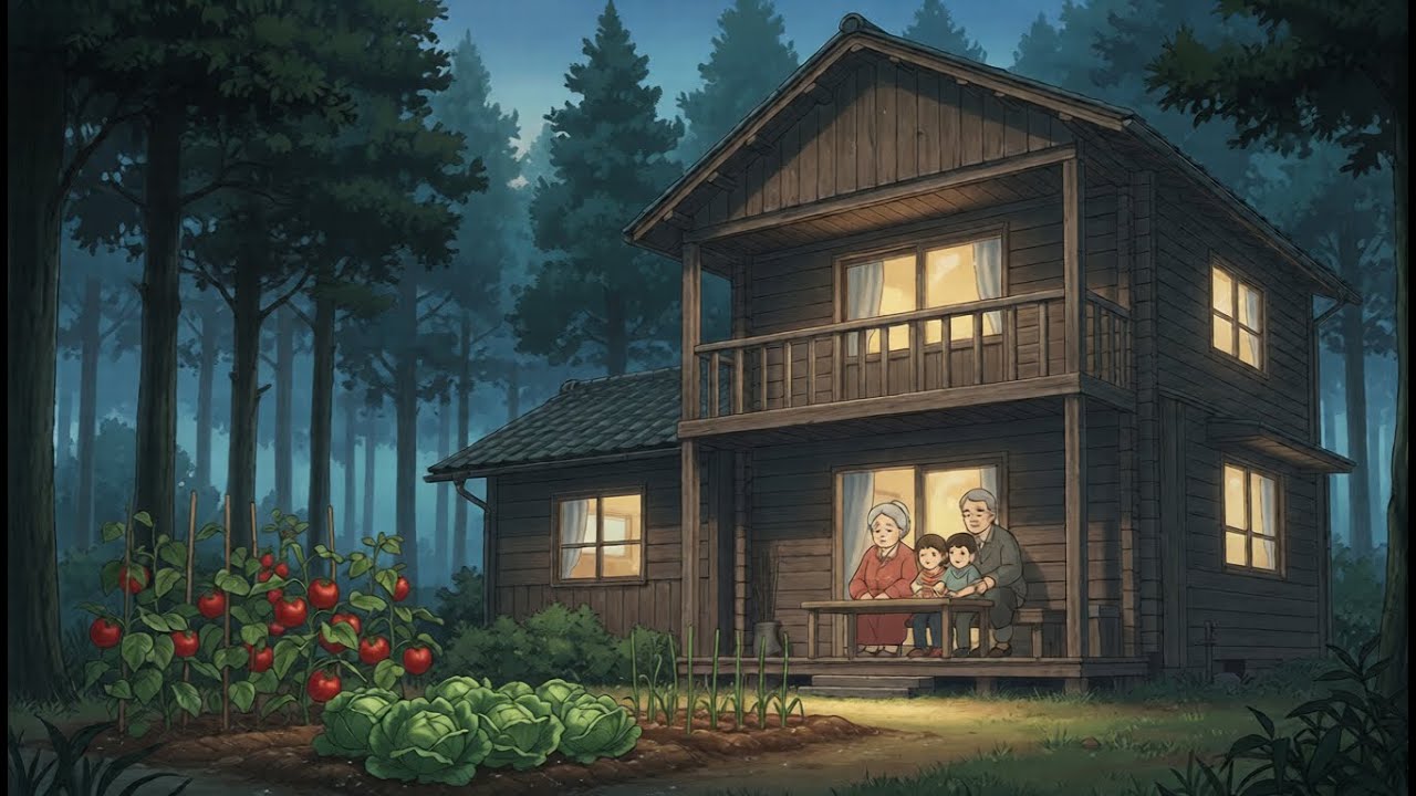 Peaceful Rainy Day in a Cozy Forest House